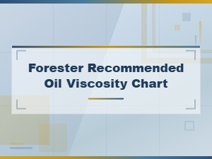 Forester Recommended Oil Viscosity Chart and Capacity Specs